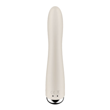 Satisfyer Spinning Vibe 1 - Beige 17.8 cm USB Rechargeable Rotating Vibrator