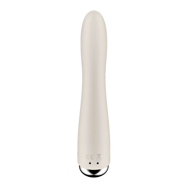 Satisfyer Spinning Vibe 1 - Beige 17.8 cm USB Rechargeable Rotating Vibrator