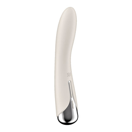Satisfyer Spinning Vibe 1 - Beige 17.8 cm USB Rechargeable Rotating Vibrator