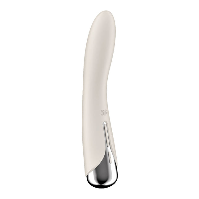 Satisfyer Spinning Vibe 1 - Beige 17.8 cm USB Rechargeable Rotating Vibrator