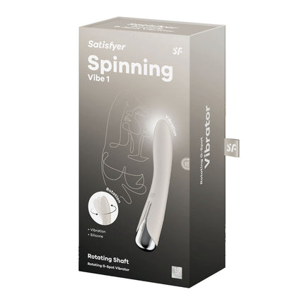 Satisfyer Spinning Vibe 1 - Beige 17.8 cm USB Rechargeable Rotating Vibrator