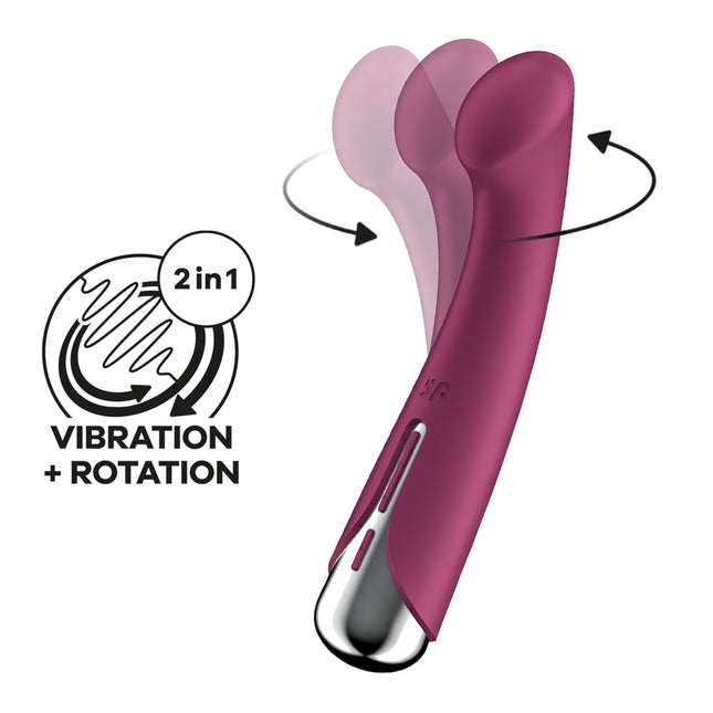 Satisfyer Spinning G-Spot 1 - Red 16.5 cm USB Rechargeable Rotating Vibrator