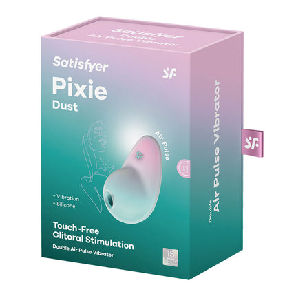 Satisfyer Pixie Dust - Mint/Pink Vibrating Air Pulse Stimulator