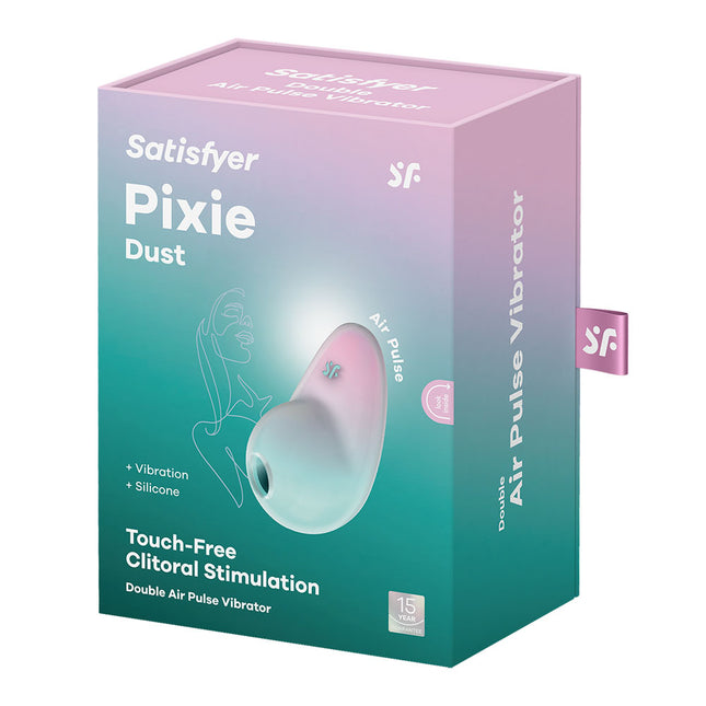 Satisfyer Pixie Dust - Mint/Pink Vibrating Air Pulse Stimulator