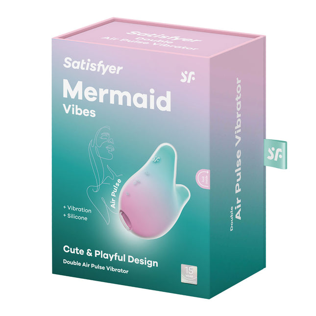 Satisfyer Mermaid Vibes Mint/Pink USB Rechargeable Air Pulse Stimulator