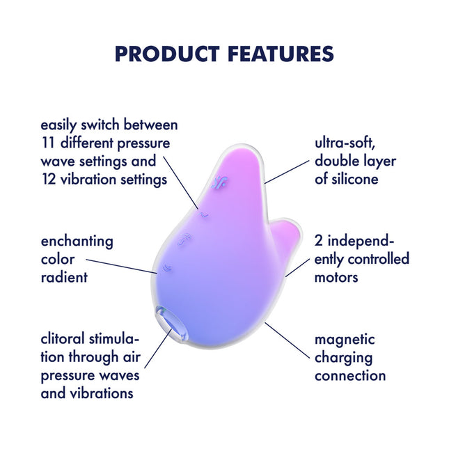 Satisfyer Mermaid Vibes - Violet/Pink Air Pulse Stimulator