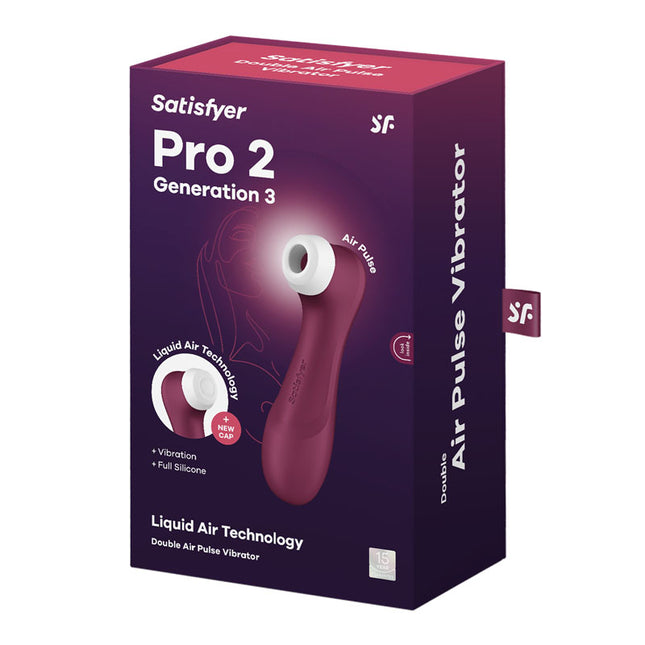 Satisfyer Pro 2 Generation 3 Touch-Free Clitoral Stimulator - Wine Red