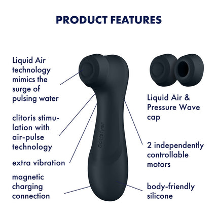Satisfyer Pro 2 Generation 3 Touch-Free Clitoral Stimulator - Dark Grey