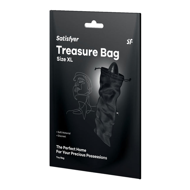 Satisfyer Treasure Black Toy Storage Bag - XLarge