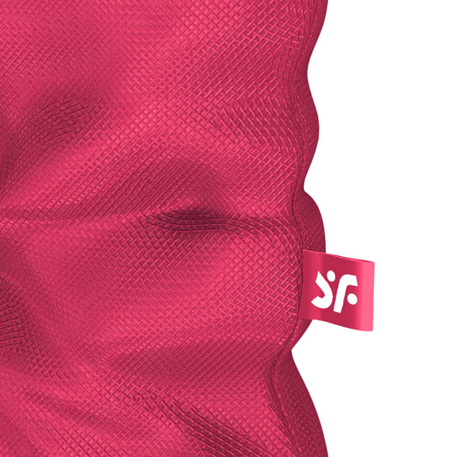 Satisfyer Treasure Pink Toy Storage Bag - XLarge close up view