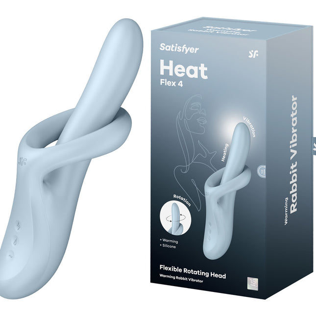 Satisfyer Heat Flex 4 Blue Heating Rabbit Vibrator