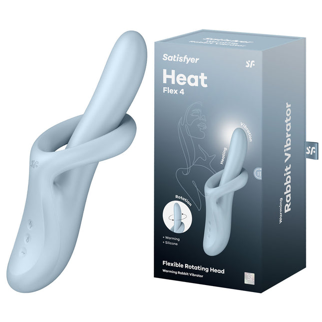 Satisfyer Heat Flex 4 Blue Heating Rabbit Vibrator