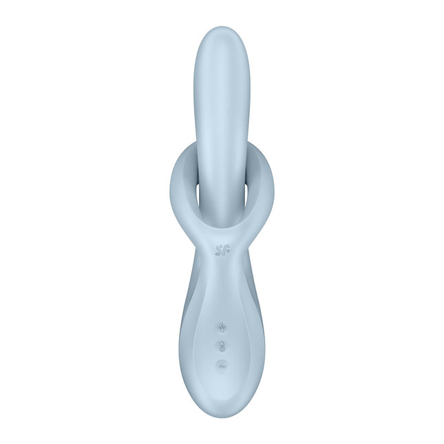Satisfyer Heat Flex 4 Blue Heating Rabbit Vibrator Front View