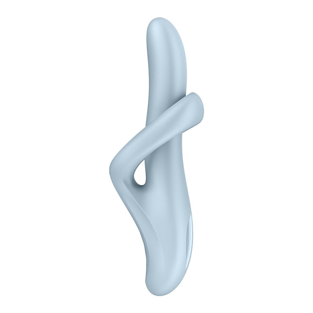 Satisfyer Heat Flex 4 Blue Heating Rabbit Vibrator Side View