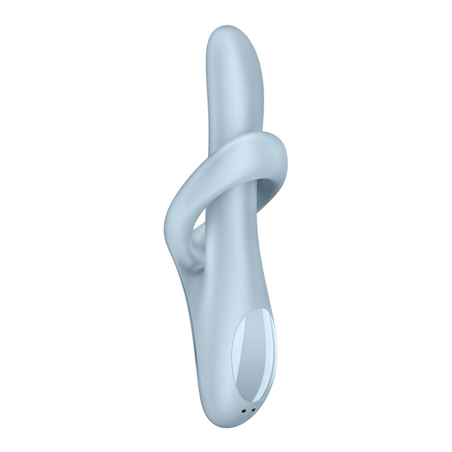 Satisfyer Heat Flex 4 Blue Heating Rabbit Vibrator Side Rear View