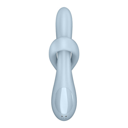 Rear View of Satisfyer Heat Flex 4 Blue Heating Rabbit Vibrator