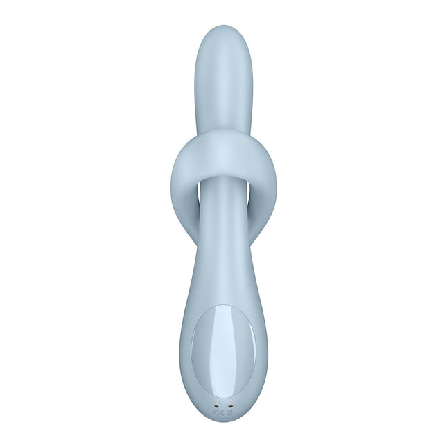 Rear View of Satisfyer Heat Flex 4 Blue Heating Rabbit Vibrator