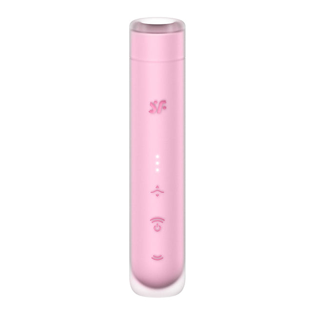 Satisfyer First Kiss - Pink Air Pulse Stimulator Front View of Power Buttons