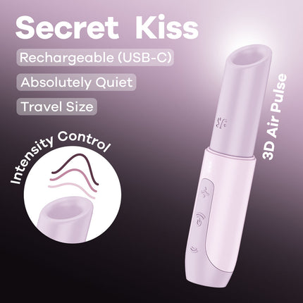 Satisfyer Secret Kiss - Lilac Air Pulse Stimulator Rechargeable USB Quiet Travel