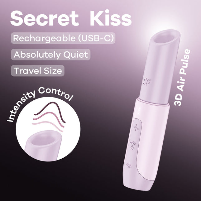 Satisfyer Secret Kiss - Lilac Air Pulse Stimulator Rechargeable USB Quiet Travel