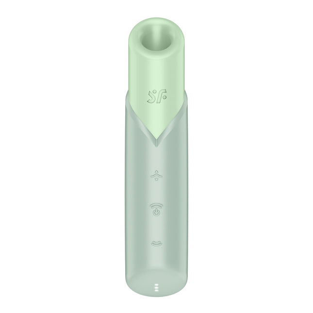 Close up View of Satisfyer Naughty Kiss - Mint Green Air Pulse Stimulator