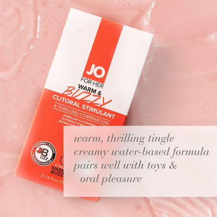 JO Warm & Buzzy Clitoral Stimulation Gel - 10ml Tube