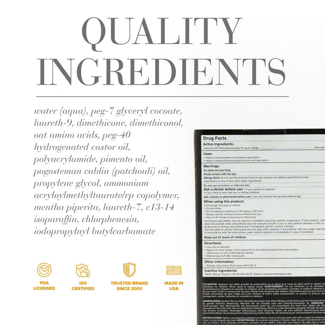 JO Prolonger Desensitising Spray for Men - 60ml Bottle