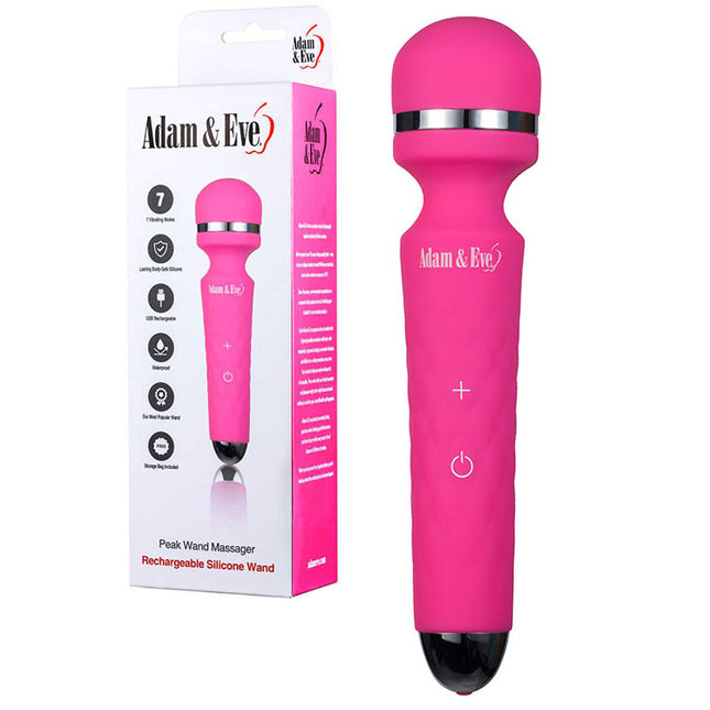 Adam & Eve Peak Wand Massager - Pink 19.1 cm Massager Wand