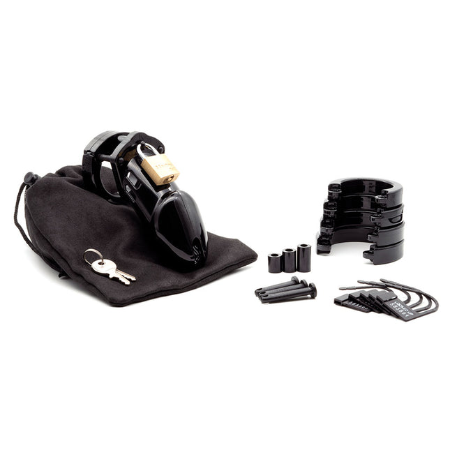 CB-6000 Chastity Cock Cage Kit - Black 3.25 Inch