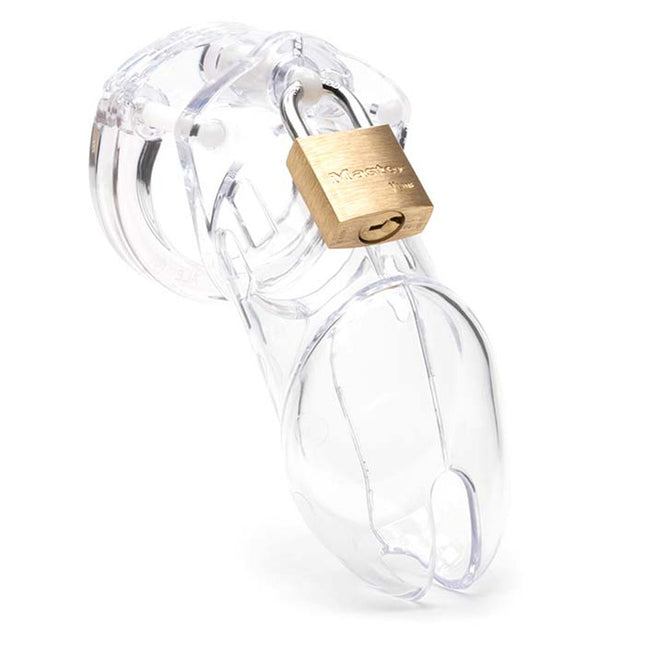 CB-6000 Chastity Cock Cage Kit - Clear 3.25 Inch