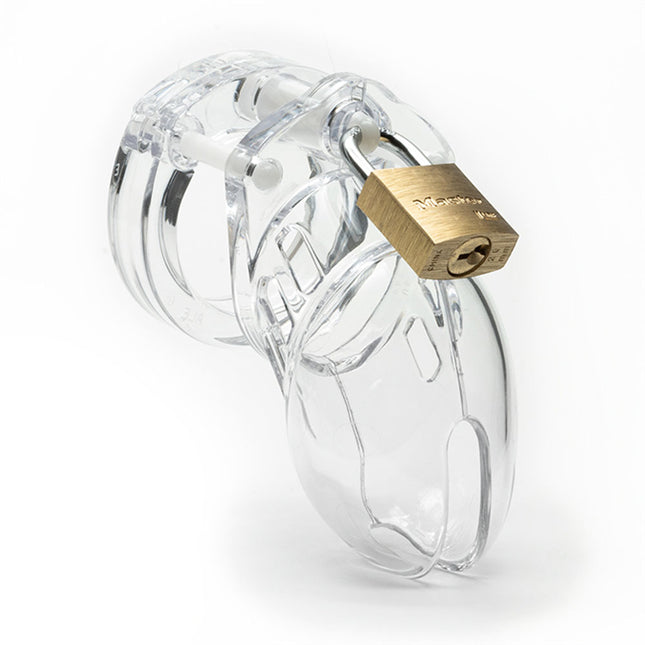 CB-6000S Chastity Cock Cage Kit - Clear 2.5 Inch