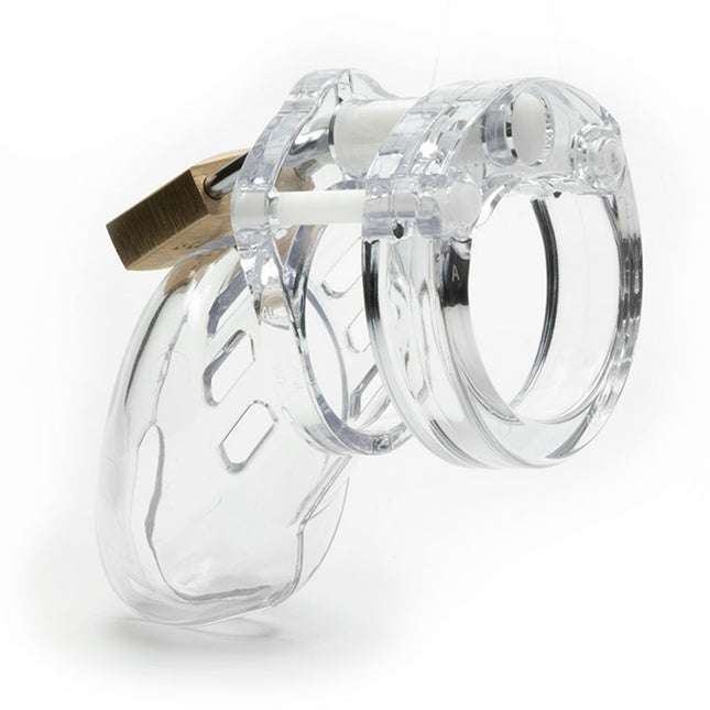 CB-6000S Chastity Cock Cage Kit - Clear 2.5 Inch