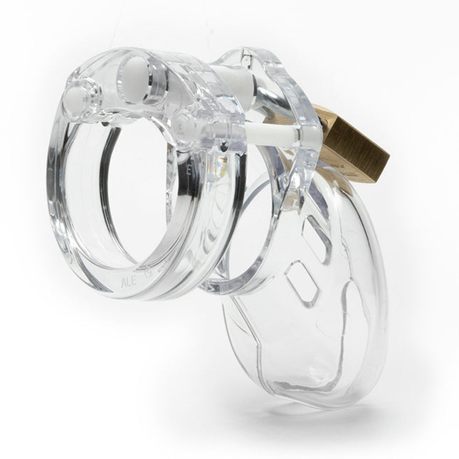 CB-6000S Chastity Cock Cage Kit - Clear 2.5 Inch