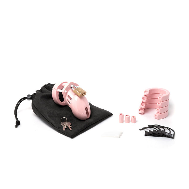 CB-6000S Chastity Cock Cage Kit - Pink 2.5 Inch