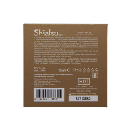 Shiatsu Pheromone Eau De Parfum Men Grey - 15 ml
