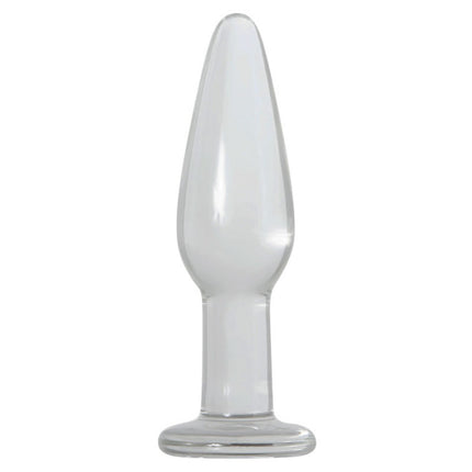 Adam & Eve Glass Anal Training Trio - Clear Glass Butt Plugs - Set of 3 Sizes