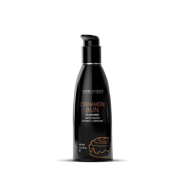 Wicked Aqua Cinnamon Bun Flavoured Water Based Lubricant - 60 ml (2 oz) Bottle