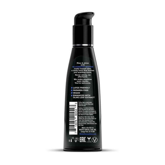 How to use instructions for Wicked Aqua Blueberry Muffin Flavoured Lube – 120ml Bottle