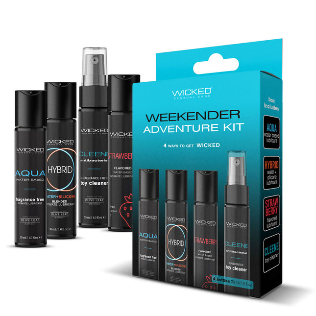 Wicked WEEKENDER ADVENTURE KIT - Mixed Lubricants & Cleaner 30ml Bottles - 4 Pack
