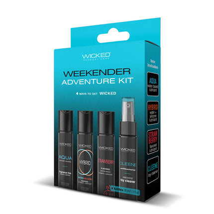 Wicked WEEKENDER ADVENTURE KIT - Mixed Lubricants & Cleaner 30ml Bottles - 4 Pack