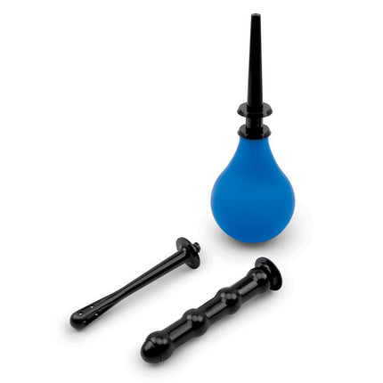 AquaClean 4 Piece Douche Set with Interchangeable Nozzles - 220ml laying separately on the ground