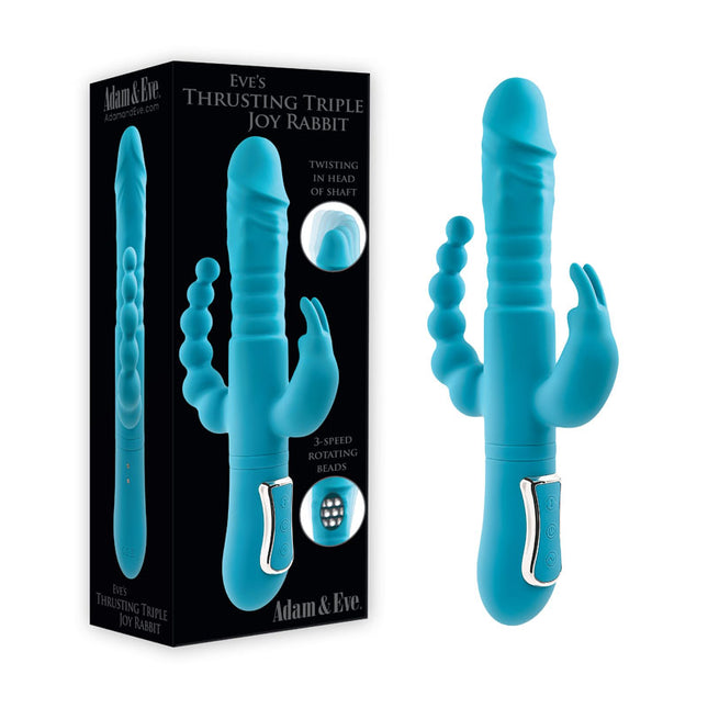 Adam & Eve Eve's Thrusting Triple Joy Rabbit Vibrator