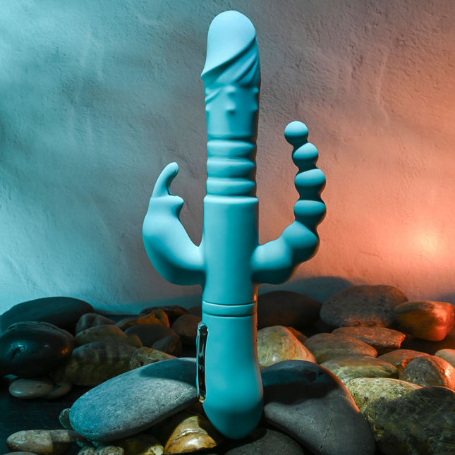 Adam & Eve Eve's Thrusting Triple Joy Rabbit Vibrator
