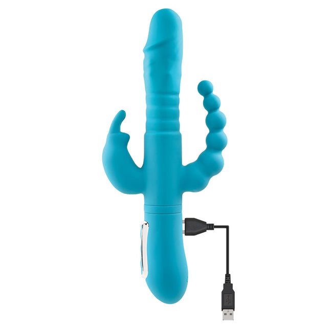 Adam & Eve Eve's Thrusting Triple Joy Rabbit Vibrator