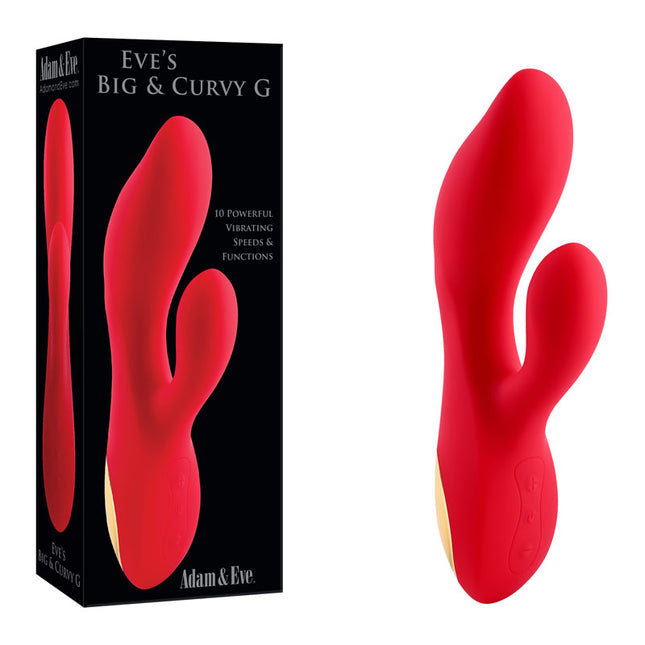 Adam & Eve Eve'S Big & Curvy G Red Rabbit Vibrator Box