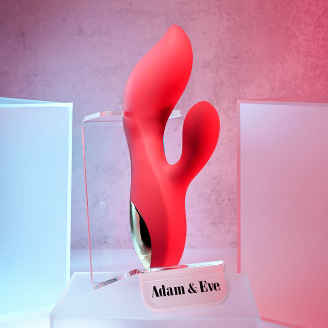 Adam & Eve Eve'S Big & Curvy G Red Rabbit Vibrator Gold plated