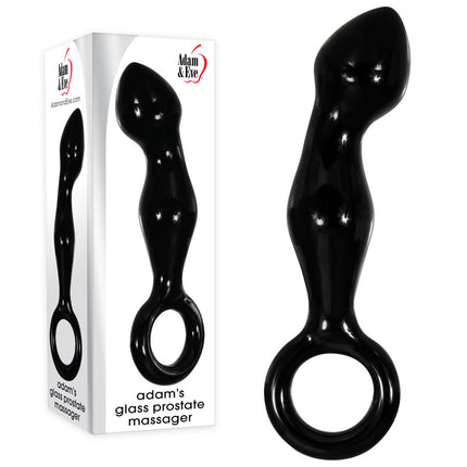 Adam & Eve ADAMS GLASS PROSTATE MASSAGER - Black Glass 16.6 cm