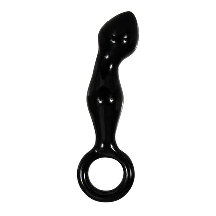 Adam & Eve ADAMS GLASS PROSTATE MASSAGER - Black Glass 16.6 cm