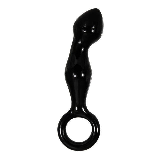 Adam & Eve ADAMS GLASS PROSTATE MASSAGER - Black Glass 16.6 cm