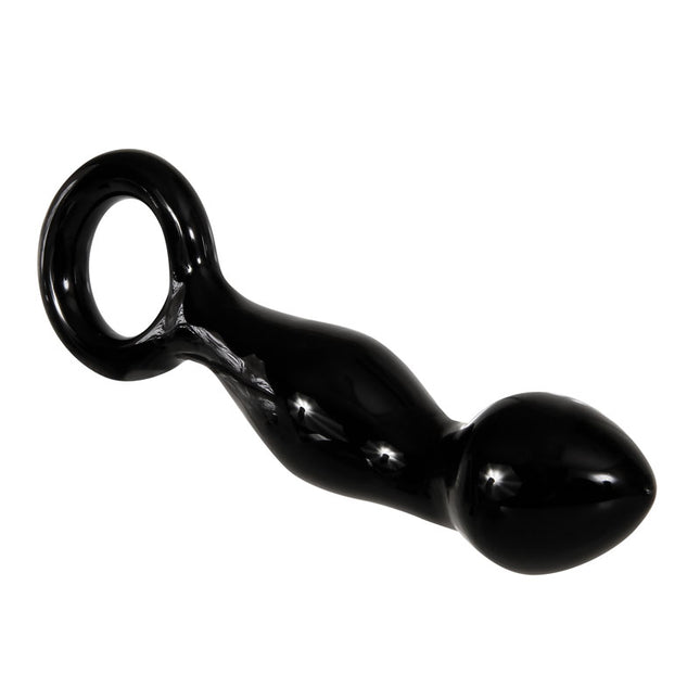 Adam & Eve ADAMS GLASS PROSTATE MASSAGER - Black Glass 16.6 cm